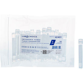 Dynarex LabChoice Cryogenic Tubes with Graduated Markings 5 ml Capacity Clear 42401