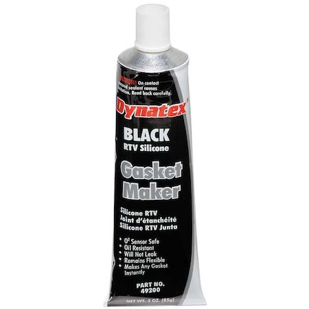 RTV Silicone Gasket Maker 3 oz, Tube, Black, Paste MPN:41200