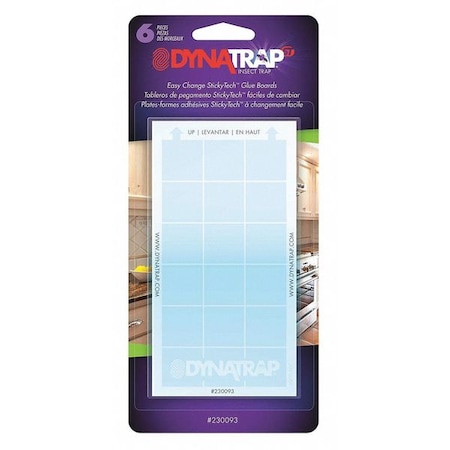 Replacement Glue Cards, 3in L x 1/64 in W, 6 Sheets MPN:230093