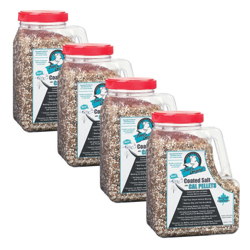 Bare Ground Granular Ice Melt, Premium Blend, Plus Exo-Thermic Calcium Chloride, 12 lb Shaker Jug, Case Of 4 Shaker Jugs MPN:BGCSCA-12-4