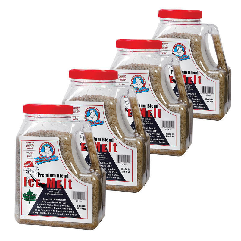 Bare Ground Granular Ice Melt, Premium Blend, 12 lb Shaker Jug, Case Of 4 Shaker Jugs MPN:BGSJ-12-4