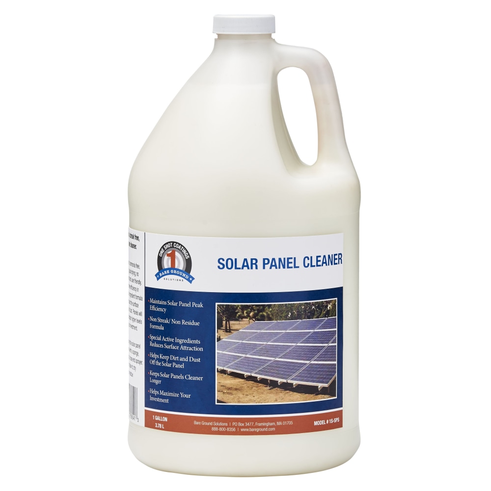 Bare Ground Solutions 1 Shot Solar Panel Cleaner, 128 Oz Bottle MPN:1S-SPC