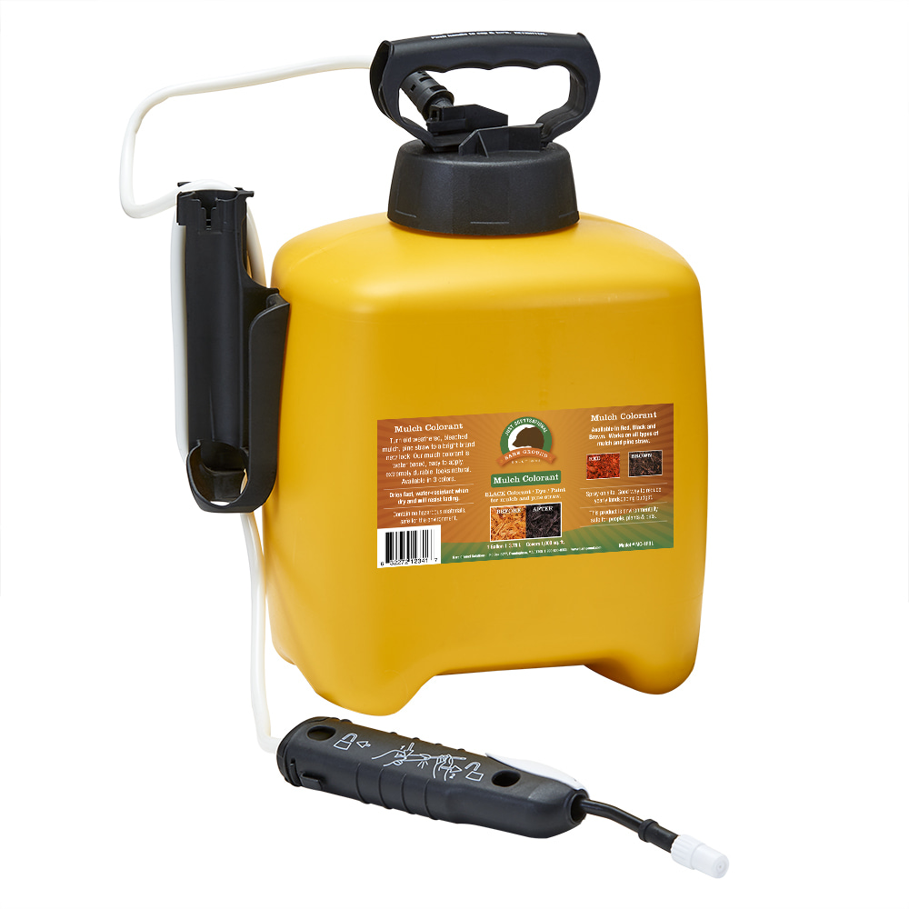 Just Scentsational Bark Mulch Colorant Preloaded In Pump Sprayer, 1 Gallon, Black MPN:MC-1FBL