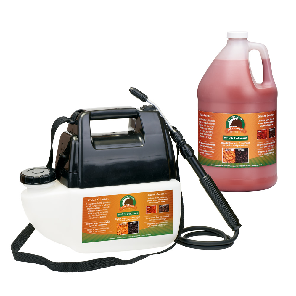 Just Scentsational Bark Mulch Colorant With Battery-Powered Sprayer, 1 Gallon, Red MPN:MCBPS-1R