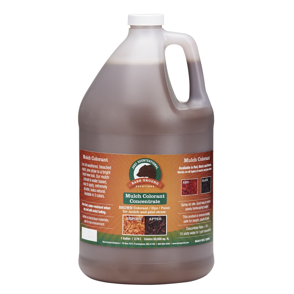 Just Scentsational Mulch Colorant Concentrate Liquid, 1 Gallon, Brown Bark MPN:MCC-128BRN
