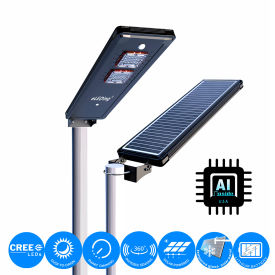eLEDing® AI-Smart Cree LED Light with Detachable Pole 10W 5000K 3200 Lumens Black EE824W-AI18-P