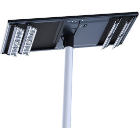 eLEDing® Dual Head Solar Street Parking Lot LED Area Light 150W 31500 LM Black EE-D150