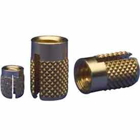 1/4-20 Flush Press Insert - Brass - 240-4-Br 240-4-BR - Pkg Qty 25