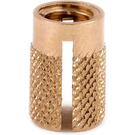 E-Z Lok™ E-Z Press™ M6-1.0 Threaded Insert For Plastic Flush Brass 7/16
