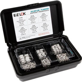 E-Z Lok™ E-Z Press™ Threaded Insert Assortment Kit Flanged SS 2-56 to 1/4-20 EZ-260-CR
