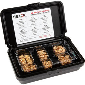 E-Z Lok™ E-Z Press™ Threaded Insert Assortment Kit Reverse Brass 2-56 to 1/4-20 EZ-260-RS