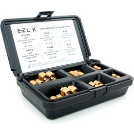 E-Z Knife™ Threaded Insert Assortment Kit for Hard Wood - Brass - 6-32 to 3/8-16 - EZ-A400 EZ-A400