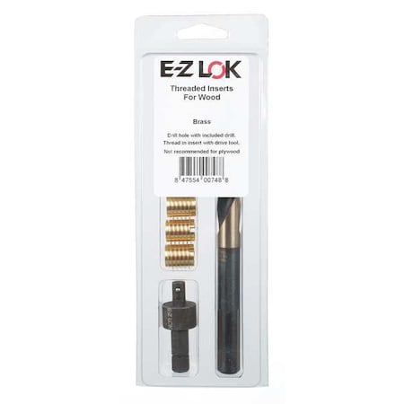 Thread Repair Kit, Knife Thread Inserts, #10-24, Plain Brass, 6 Inserts MPN:EZ-400-3