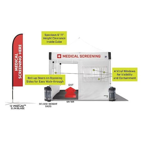 Medical Screening Kit, 10 ft. L, 10 ft. W MPN:EMC100SKWHES