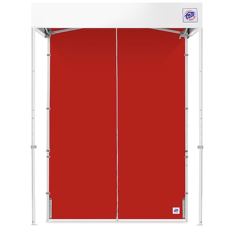 Middle Zipper Sidewall, Red, 5 ft W, 5 ft H MPN:SWM5TCRD