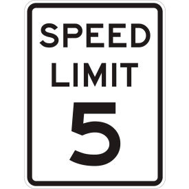 Brady® Speed Limit 5 HIP Reflective Speed Limit Sign Aluminum 18