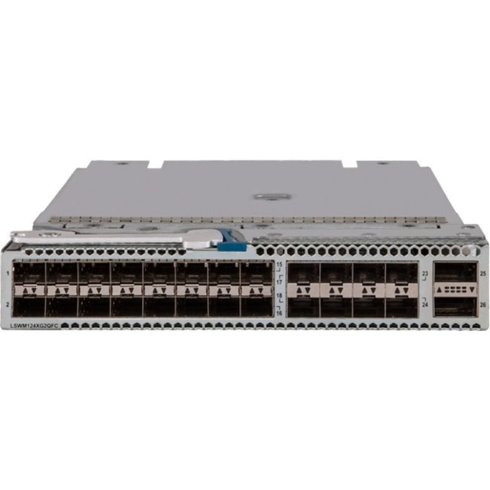 HPE 24-port Converged Port and 2-port QSFP+ Module - Expansion module - 10 Gigabit SFP+ x 24 + QSFP+ x 2 - for FlexFabric 5930 32QSFP+, 5930 4-slot, 5930-32QSFP+ TAA MPN:JH184A