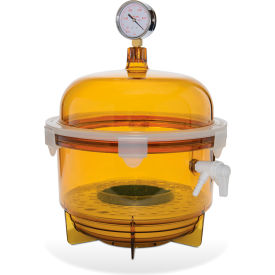 Bel-Art Lab Companion Amber Polycarbonate Round Style Vacuum Desiccator 10 Liter 424002141