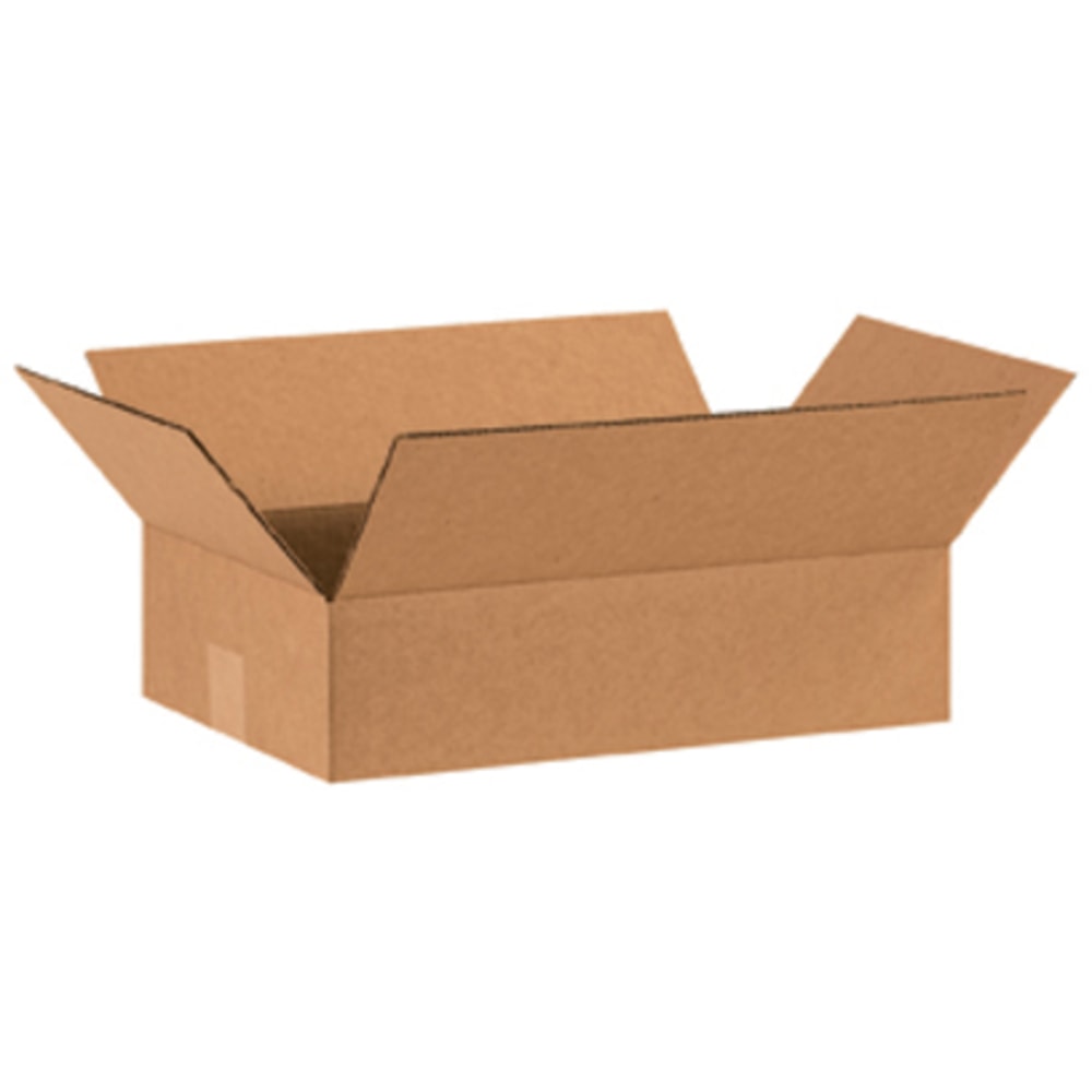 Partners Brand Flat Corrugated Boxes, 16in x 10in x 4in, Kraft, Bundle of 25 MPN:16104