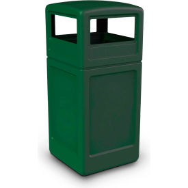 PolyTec™ Square Waste Container with Dome Lid Green 42-Gallon 73295399