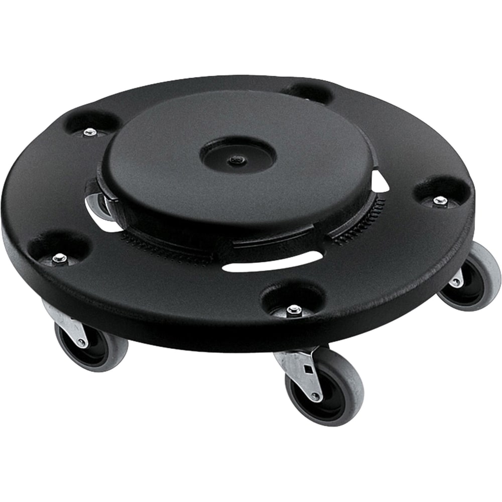 Rubbermaid Commercial Brute Easy Twist Round Dollies - 350 lb Capacity - 5 Casters - Structural Foam - 18.30inx 6.60in - Black - 2 / Carton MPN:264000BKCT