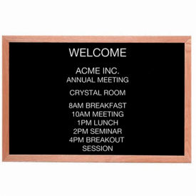 Aarco Red Oak Framed Letter Board Message Center - 36