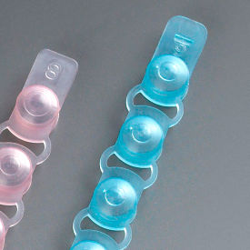 Cap Strip Polypropylene Blue 125/Pack (For use with 110575 Tube Strip) 110578B
