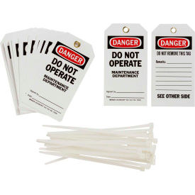 Brady® 76180 Danger Do Not Operate Tag 2 Sided 25/Pkg Polyester 3