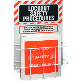 Brady® 99289 Lockout Procedure Station With Binder Polystyrene 14