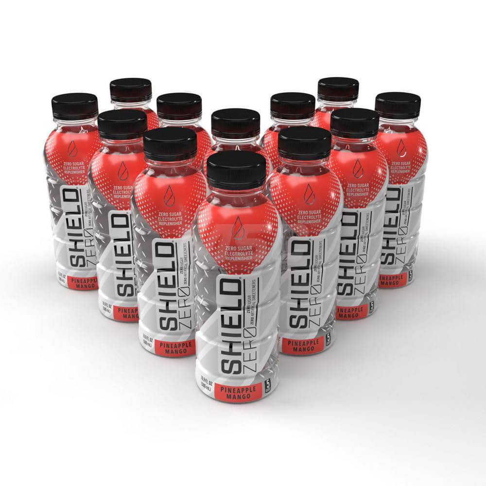 Sports Drink: SHIELD ZERO, 16.9 oz, Bottle, Pineapple Mango, Ready-to-Drink: Yields 16.9 oz MPN:Z2-02-16.9-12-PM - Pkg Qty 12