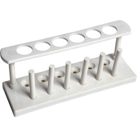 United Scientific™ Test Tube Rack 6 Places Plastic White TTHP02
