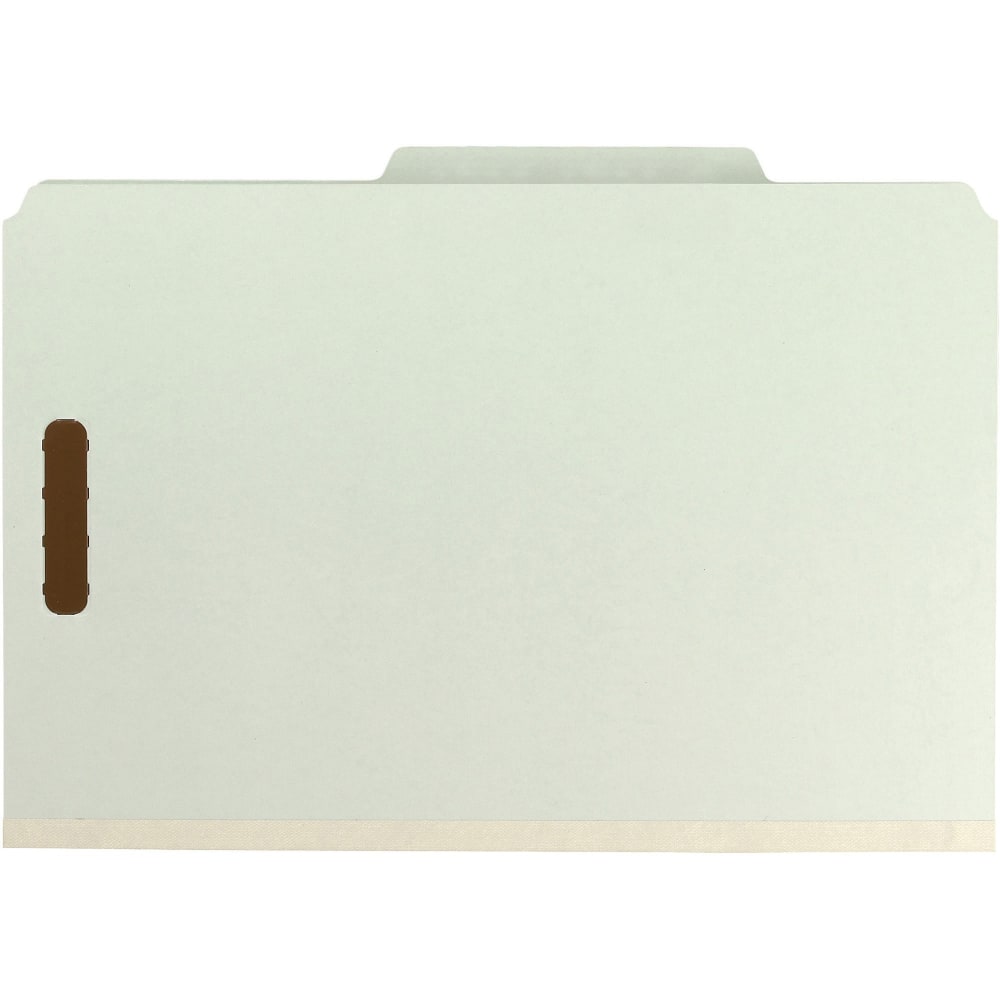 Smead Pressboard Colored Classification Folders, 3in Expansion, Legal Size, Gray/Green, Box Of 10 Folders MPN:SMD19093