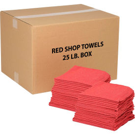 GoVets™ 100 Cotton Red Shop Towels 25 Lb. Box 228670
