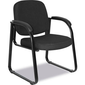 Alera® Genaro Series Fabric Half-Back Sled Base Guest Chair Black ALERL43C11