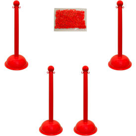 Mr. Chain® Heavy Duty Plastic Stanchion Kit with 2