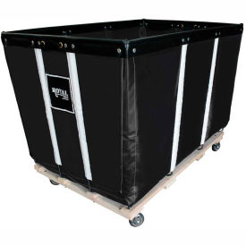Royal Basket Trucks® 6 BU-Standard-Duty Basket Truck - Vinyl Liner - 4 Swivel Casters-Black R06-KKW-PMA-3UNN