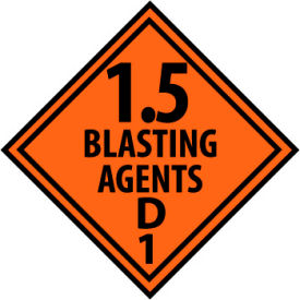 NMC™ Dot Blasting Agent D1 Placard Sign Pressure Sensitive Vinyl DL35P