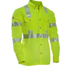 DRIFIRE® Hi-Vis Work Shirt Type R Class 3 S Fluorescent Yellow DF2-AX3-324LS-HY-SM DF2-AX3-324LS-HY-SM