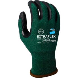 ExtraFlex® Cut Resistant Gloves HCT Nano Foam Nitrile Coated ANSI A2 2XL Green 12 Pairs 04-250-2X