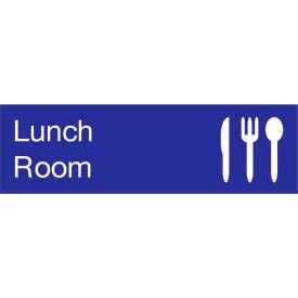 Engraved Sign - Lunch Room - Blue EN13BL