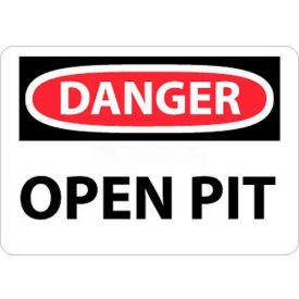 NMC D109RB OSHA Sign Danger Open Pit 10