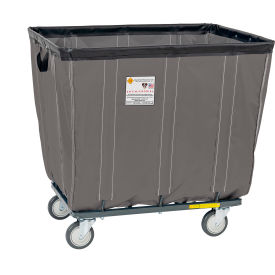 R&B® Wire UPS & Fedexable Antimicrobial Vinyl Basket Truck 18 Bushel Capacity Gray 418KDC/ANTI/GRY