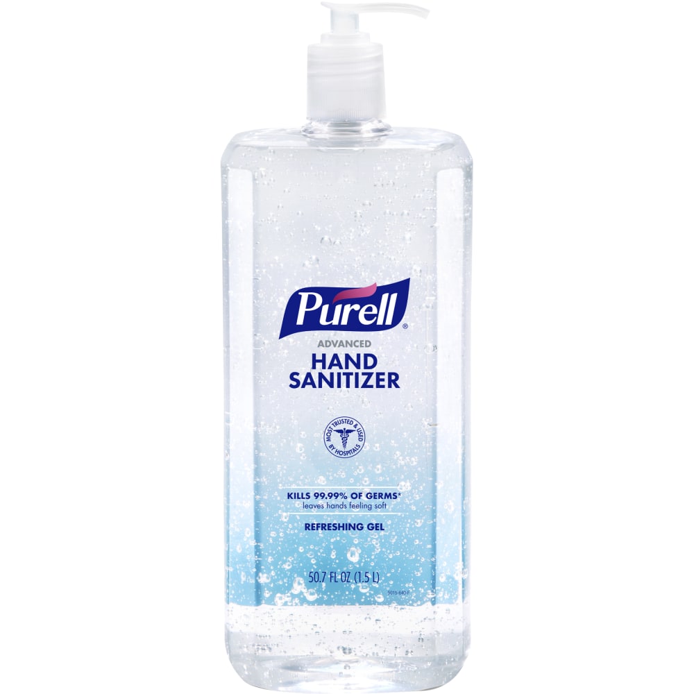 PURELL Advanced Hand Sanitizer Refreshing Gel, Clean Scent, 1.5 Liter Pump Bottle MPN:5015-04EA