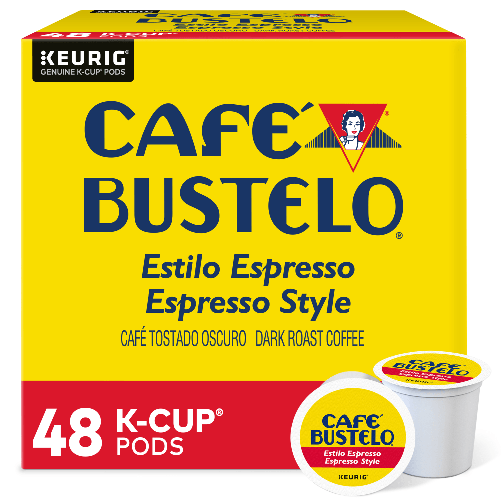 Cafe Bustelo Espresso Roast Coffee K-Cup Pods, Box Of 48 (Min Order Qty 2) MPN:5000346117