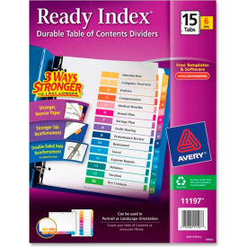 Avery Ready Index T.O.C. Reference Divider 1 to 15 8.5