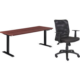 Interion® Height Adjustable Table with Chair Bundle - 60