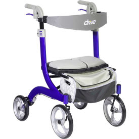 Drive Medical Nitro DLX Euro Style Walker Rollator RTL10266BL-HS Sleek Blue rtl10266bl-hs