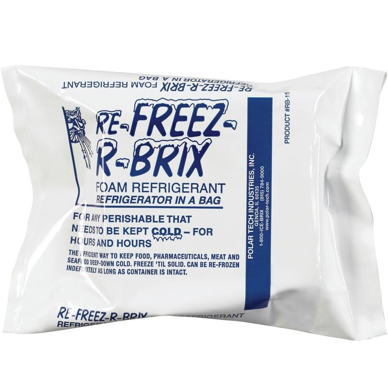 Re-Freez-R-Brix Cold Bricks, 4 1/2inH x 4inW x 1 1/2inD, White, Case Of 12 MPN:RB15