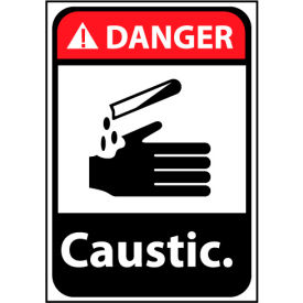 Danger Sign 14x10 Aluminum - Caustic DGA35AB