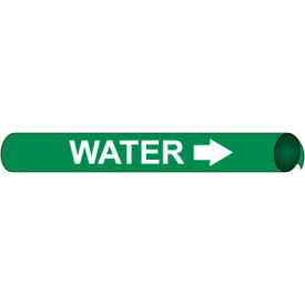 NMC™ Precoiled & Strap-On Pipe Marker Water Fits 2-1/2